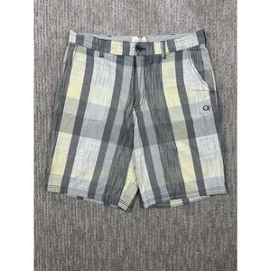 Vtg 90s Ocean Pacific Chino Shorts Men's 36 Multi Color Plaid Shorts Beach Y2K